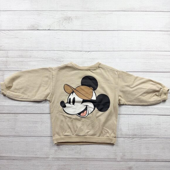 Disney Other - Disney Mickey Mouse Sweatshirt Crewneck Pullover Fleece Lined Kids Top 4